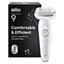 Эпилятор Braun S9 SES 9-011 [белый, пинцетов/дисков - 40, насадок - 1 шт, подсветка, эпиляция - сухая/влажная, питание - от аккумулятора, Li-Ion]