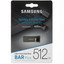Память USB Flash 512 ГБ Samsung BAR Plus [MUF-512BE4/APC] [USB 3.2 Gen 1/USB Type-A, до 400 Мбайт/сек, монолит, алюминий]
