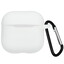 Чехол Borasco для Apple AirPods 4, Apple AirPods 4 ANC, белый [металл, силикон, застежка - карабин]