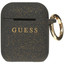 Чехол Guess  для Aceline LightPods, Apple AirPods, Apple AirPods 2, черный [металл, силикон, застежка - карабин]