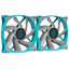 Комплект вентиляторов Iceberg Thermal IceGALE 140mm [IceGALE140mmTEAL2P] бирюзовый [140 x 140 мм, 4 pin, 500 об/мин - 1600 об/мин,  - 36 дБ, в комплекте - 2]
