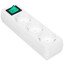 Удлинитель DEXP Ground 330W белый [розетки - 3, 10 А, 2200 Вт, кабель - 3 м]