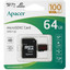 Карта памяти Apacer R100 microSDXC 64 ГБ [AP64GMCSX10UB-R] [A1, Class 10, UHS Class 1, чтение - 100 Мбайт/сек]