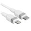 Кабель Hoco Lightning 8-pin - USB Type-C белый [форма - круглая, оплетка - силиконовая, 3 А, 27 Вт, металлический корпус разъемов, 1 шт]