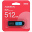 Память USB Flash 512 ГБ ADATA UV128 [AUV128-512G-RBE] [USB 3.2 Gen 1/USB Type-A, до 100 Мбайт/сек, выдвижной (слайдер), пластик]
