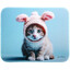Коврик Aceline Cute kitten (XS) разноцветный [полиэстер, 250 мм x 200 мм x 2 мм, рисунок - животные]