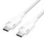 Кабель Vention USB Type-C - USB Type-C белый [USB 2.0, форма - круглая, оплетка - нейлоновая, ПВХ, 3 А, 60 Вт, 1 шт]