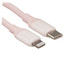 Кабель Ugreen Lightning 8-pin - USB Type-C розовый [USB 2.0, форма - круглая, оплетка - силиконовая, 3 А, 20 Вт, 1 шт]