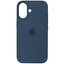 Накладка  Apple Silicone Case для Apple iPhone 16 синий [микрофибра, ТПУ]