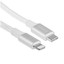 Кабель Ugreen Lightning 8-pin - USB Type-C серебристый [USB 2.0, форма - круглая, оплетка - нейлоновая, 3 А, 60 Вт, металлический корпус разъемов, 1 шт]