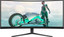 34" Монитор Philips 34M2C3500L черный [3440x1440@180 Гц, VA, 4000:1, 300 Кд/м², 178°/178°, DisplayPort 1.4, HDMI 2.0 x2: 1500R, Adaptive-Sync]