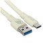 Кабель KEYRON USB Type-C - USB Type-A желтый [форма - круглая, оплетка - силиконовая, 3 А, 1 шт]