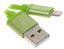 Кабель DEXP Lightning 8-pin - USB Type-A зеленый [USB 2.0, форма - круглая, оплетка - ПВХ, 2.1 А, 10.5 Вт, металлический корпус разъемов, 1 шт]