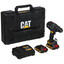Дрель-шуруповерт CAT DX1120 1 for All 18V [2 АКБ, бесщеточный, ударный (удар поступательный, осевой), быстрозажимной, 65 Н·м, Li-Ion, 2 А*ч, кейс, 1.7 кг]