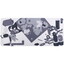 Коврик ARDOR GAMING Cactus Black&White (XL) черный [полиэстер, 900 мм x 400 мм x 4 мм, рисунок - абстракция]
