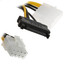 Переходник для видеокарты FinePower Molex(M)+SATA(M) - PCI-E 8pin(F) [Molex, SATA Power (15 pin) - 8-pin (PCI-E), 150 мм]