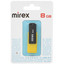 Память USB Flash 8 ГБ Mirex CITY YELLOW [13600-FMUCYL08] [USB 2.0/USB Type-A, до 34 Мбайт/сек, поворотный (флип), пластик]