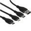 Кабель Baseus Lightning 8-pin, micro USB-B, USB Type-C - USB Type-A черный 0.8 м [форма - круглая, оплетка - TPE, 3.5 А, 1 шт]