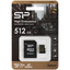 Карта памяти Silicon Power microSDXC 512 ГБ [SP512GBSTXDV3V1HSP] [A1, UHS Class 3, Video Class 30, запись - 80 Мбайт/сек, чтение - 100 Мбайт/сек]