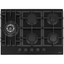 Газовая варочная поверхность DeLonghi GERMANA 7GW NB [конфорок - 5 шт, решетки - чугун, панель - закаленное стекло, электроподжиг, газ-контроль, черный]