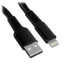 Кабель DEXP Lightning 8-pin - USB Type-A черный [USB 2.0, форма - плоская, оплетка - нейлоновая, 2 А, металлический корпус разъемов, 1 шт]