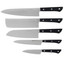 Набор ножей Samura Harakiri SHR-0250B/K [накири, овощной, сантоку, универсальный, длина лезвия-9.9 см, 20.8 см, 17.5 см, 17 см]