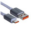 Кабель Baseus USB Type-C - USB Type-A фиолетовый [USB 2.0, форма - круглая, оплетка - нейлоновая, 5 А, 100 Вт, металлический корпус разъемов, 1 шт]