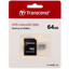Карта памяти Transcend 300S microSDXC 64 ГБ [TS64GUSD300S-A] [Class 10, UHS Class 1, запись - 40 Мбайт/сек, чтение - 95 Мбайт/сек]