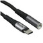 Кабель   Hoco USB Type-C - jack 3.5 мм серый [Male - Female, 0.1 м]