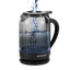 Электрочайник Polaris PWK 0701CGL Water Way Pro черный [1.5 л, 1950 Вт, скрытый нагревательный элемент, фильтр, материал корпуса - пластик, термостойкое стекло]