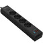 Сетевой фильтр Philips CHP8246BA/51 черный [розетки - 4, USB - 3 шт, 10 А, 2500 Вт, кабель - 2 м]