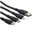 Кабель Baseus Lightning 8-pin, micro USB-B, USB Type-C - USB Type-A черный 1.5 м [форма - круглая, оплетка - TPE, 6 А, 100 Вт, 1 шт]