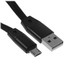 Кабель DEXP micro USB-B - USB Type-A черный [USB 2.0, форма - плоская, оплетка - нейлоновая, 2 А, металлический корпус разъемов, 1 шт]