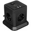 Сетевой фильтр Cablexpert TWR-4-CU2-B-2 черный [розетки - 4, USB - 3 шт, 10 А, 2500 Вт, кабель - 2 м]