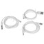 Кабель круглый FinePower micro USB - USB белый 1 м (3 шт. в комплекте) [форма - круглая, оплетка - ПВХ, 2.1 А]