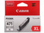 Картридж Canon CLI-471GY XL серый [МФУ, принтер, оригинальный, 290 страниц, 1 шт]