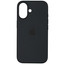 Накладка  Apple Silicone Case для Apple iPhone 16 черный [микрофибра, ТПУ]