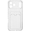 Накладка  BoraSCO Bumper Case для Apple iPhone 17 Pro Max прозрачный [ТПУ, карман для карт]