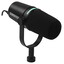 Микрофон Shure Motiv MV7+ черный [проводной, подвесной, -55 дБ, от 50 Гц до 16000 Гц, кабель - 300 см, jack 3.5 мм, USB Type-C, XLR]