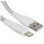 Кабель GAL Lightning 8-pin - USB Type-A белый 1.5 м [форма - плоская, оплетка - TPE, 2.1 А, 1 шт]