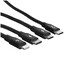 Кабель Baseus Lightning 8-pin, micro USB-B, USB Type-C - USB Type-C черный 1.5 м [форма - круглая, оплетка - нейлоновая, 3.5 А, 20 Вт, металлический корпус разъемов, 1 шт]
