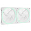 Комплект вентиляторов NZXT F140 RGB DUO Double pack [RF-D14DF-W1] белый [140 x 140 мм, 4 pin, 500 об/мин - 1800 об/мин,  - 36 дБ, в комплекте - 2]