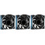 Комплект реверсных вентиляторов LIAN LI UNI FAN TL LCD WIRELESS 120-3 REVERS [G99.12RTLLCD1W3B.R0] черный [124 x 120 мм, 4 pin, 350 об/мин - 1900 об/мин,  - 31 дБ, в комплекте - 3]