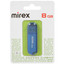 Память USB Flash 8 ГБ Mirex CANDY BLUE [13600-FMUCBU08] [USB 2.0/USB Type-A, до 36 Мбайт/сек, монолит с колпачком, пластик]