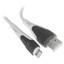 Кабель KEYRON Lightning 8-pin - USB Type-A белый [USB 2.0, форма - круглая, оплетка - нейлоновая, 2.4 А, металлический корпус разъемов, 1 шт]
