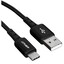 Кабель ACEFAST USB Type-C - USB Type-A черный 1.2 м [форма - круглая, оплетка - нейлоновая, 3 А, 60 Вт, металлический корпус разъемов, 1 шт]