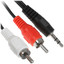 Кабель   Aceline jack 3.5 мм - 2RCA черный [Male - Male, 1 м]