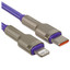 Кабель Baseus Lightning 8-pin - USB Type-C фиолетовый [форма - круглая, оплетка - нейлоновая, 2.4 А, 20 Вт, металлический корпус разъемов, 1 шт]