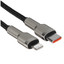 Кабель Baseus Lightning 8-pin - USB Type-C черный [USB 2.0, форма - круглая, оплетка - нейлоновая, 2.4 А, 20 Вт, металлический корпус разъемов, 1 шт]