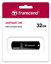 Память USB Flash 32 ГБ Transcend JetFlash 350 [TS32GJF350] [USB 2.0/USB Type-A, до 15 Мбайт/сек, монолит с колпачком, пластик]
